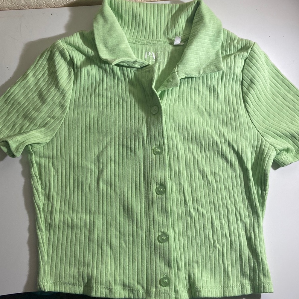 pacsun pac cares buttoned up top (cropped) XS